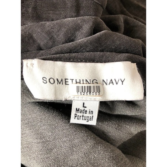 Something Navy One Shoulder Gown Cutout Maxi Black L - Picture 11 of 15